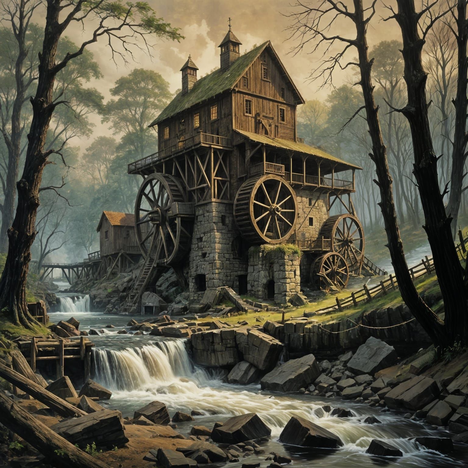 Gritty Industrial Dreams in a Verdant Landscape