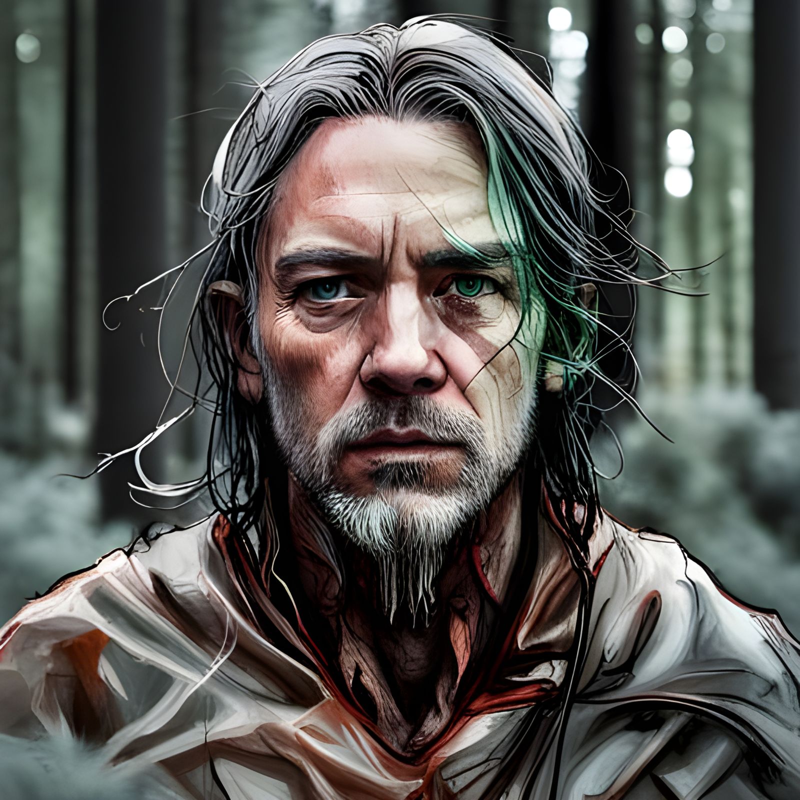 Detailed Celtic Warrior in Hyper-Realistic Digital Art
