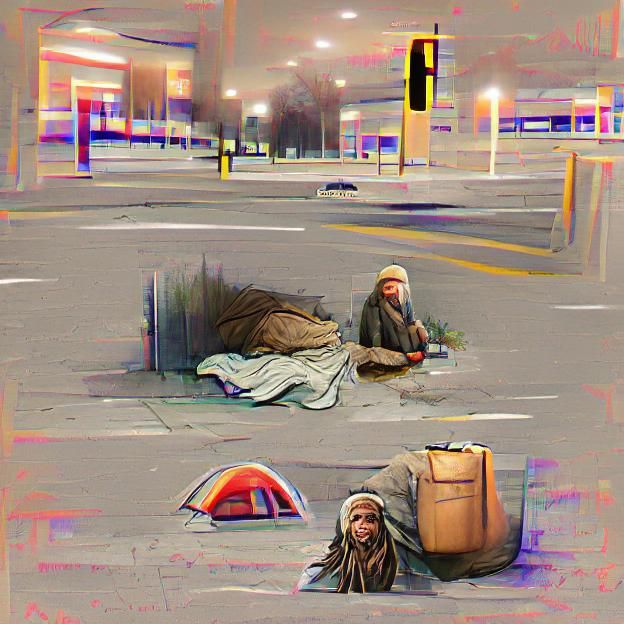 A Lonely Figure in a Desolate City