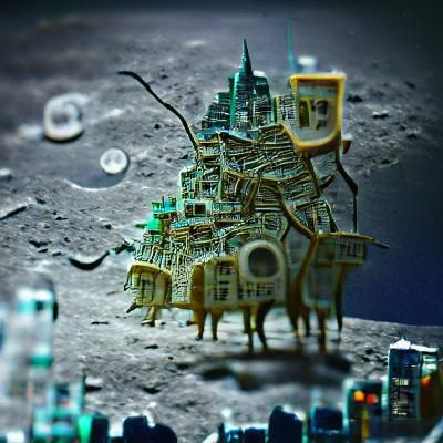 Futuristic Lunar City