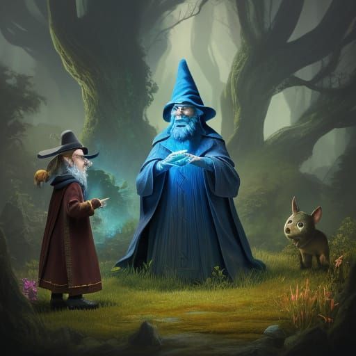 The Old Wizard's Enchanted Arboreal Realm