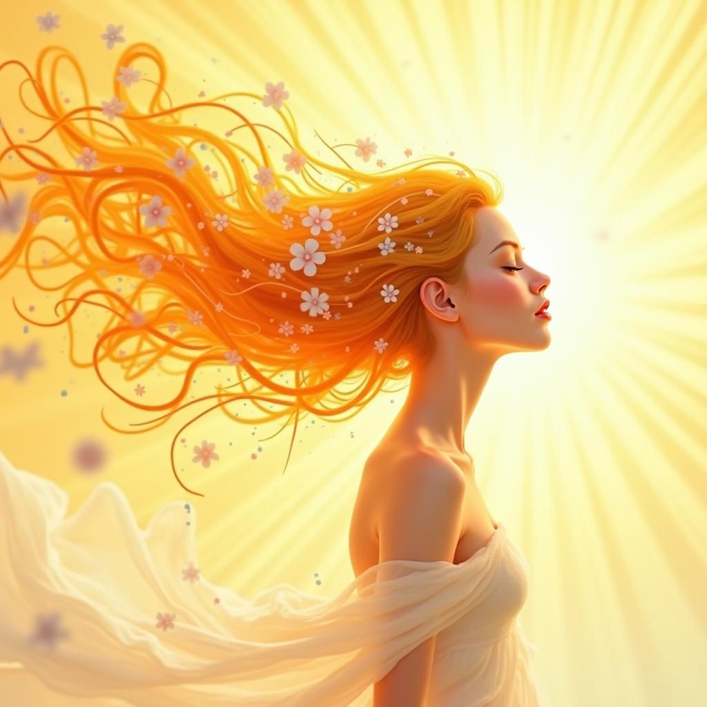 Ethereal Woman Portrait in Dreamlike Digital Painting