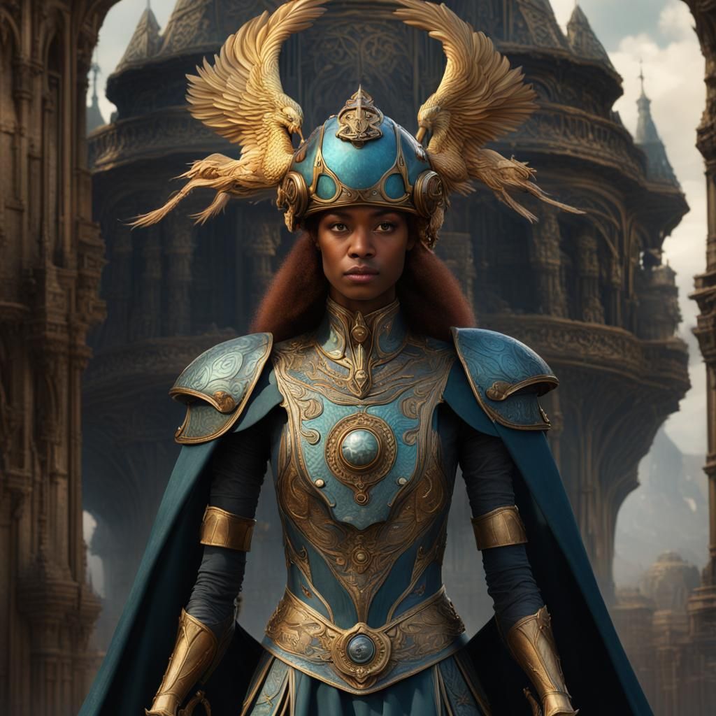 Aphrodite Helmet: Medieval Sci-fi Art Nouveau Fusion