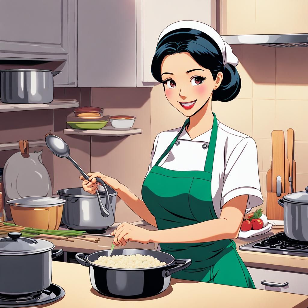 Chi-Chi Anime Comic: Cooking with Gohan