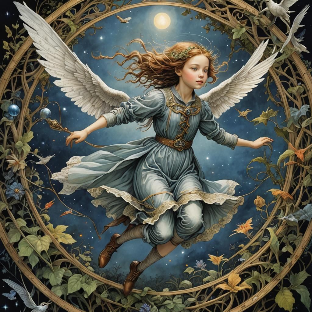 Iridescent Fairytale: A Child's Imagination Takes Flight