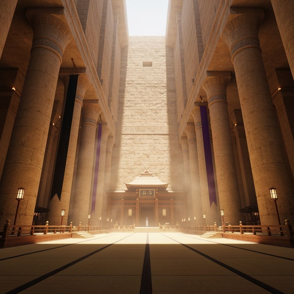 Egyptian Pyramid with Japanese Dojo Interior