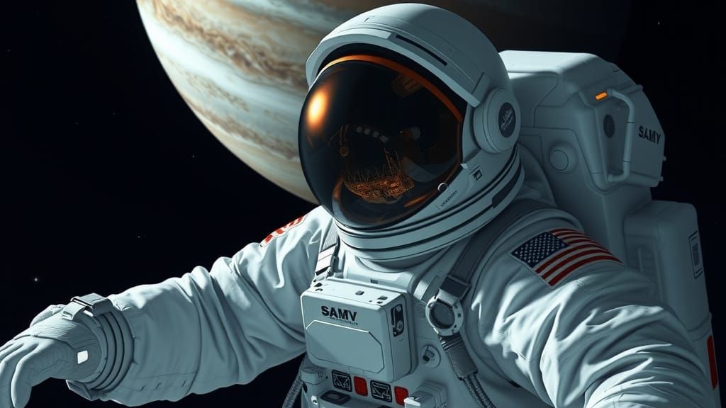 Astronaut Takes Leap of Faith Near Jupiter's Atmosphere