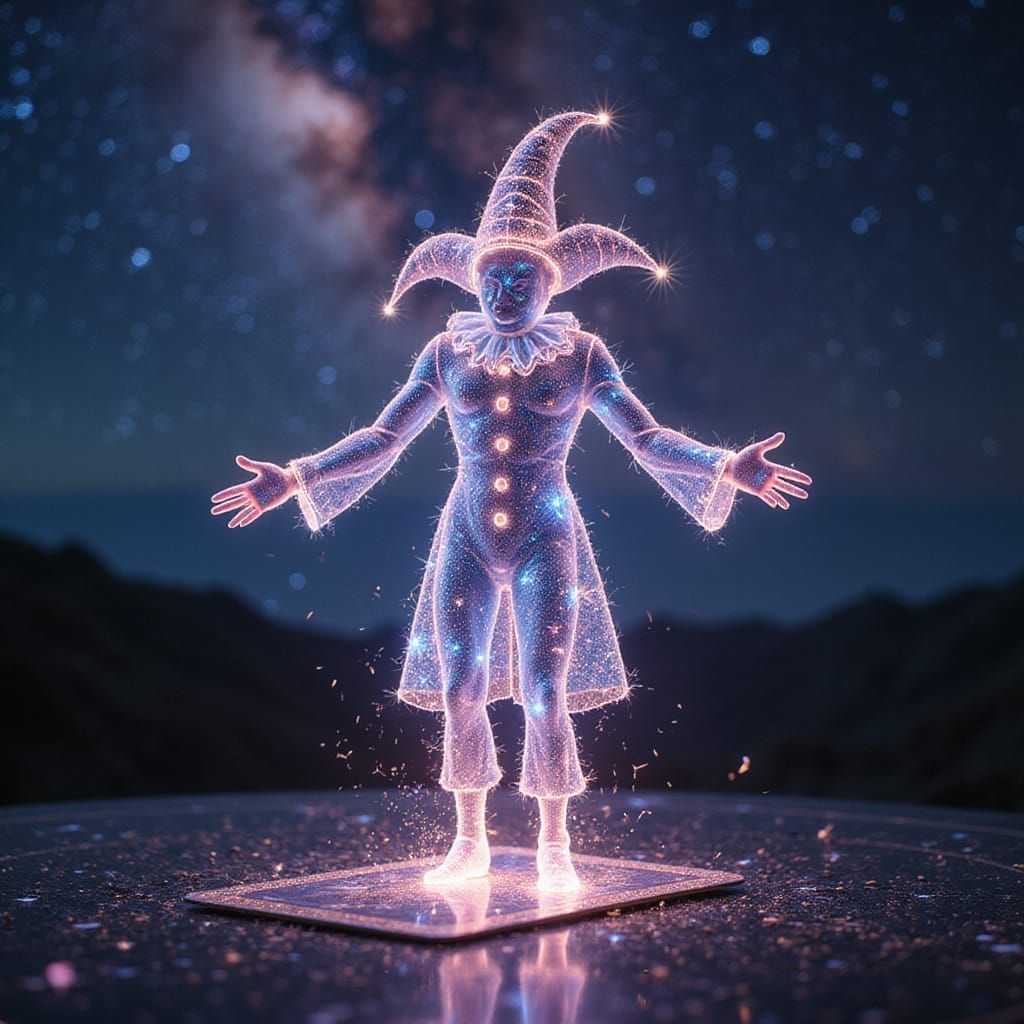 Holographic Jester Emerges from Cosmic Playing Card
