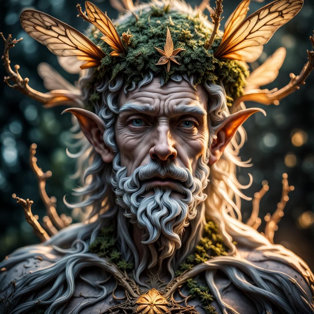 Hyperrealistic Oberon, King of the Faeries