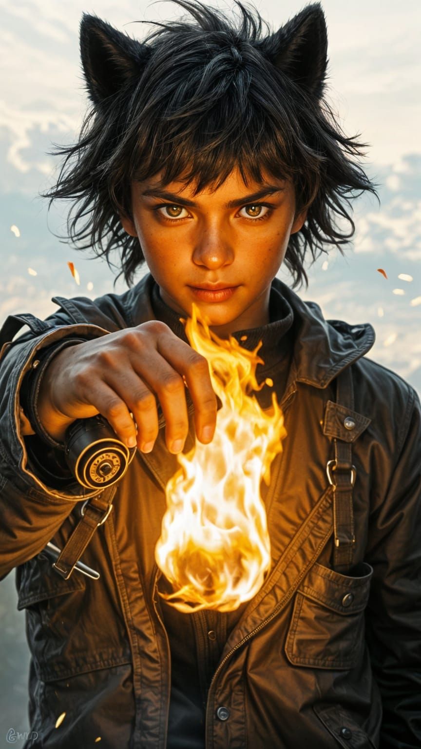 Cybernetic Werewolf Boy Conjures Flames