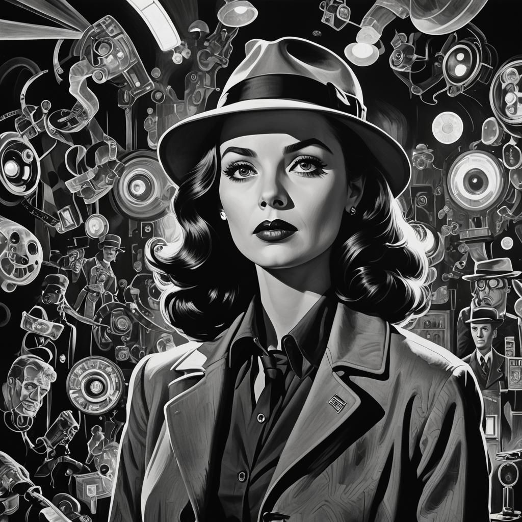 Psychedelic Film Noir Art