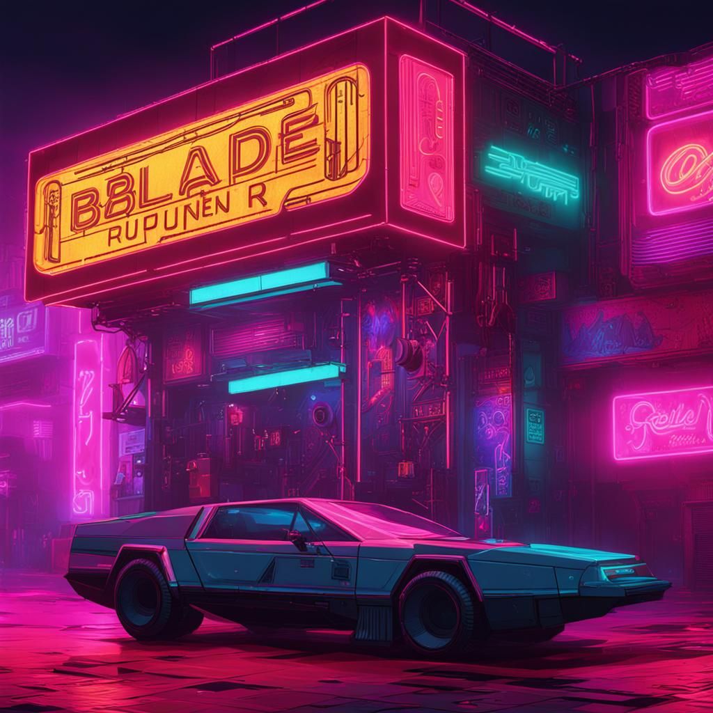 Cyberpunk Nightclub Scene with Neon Lights