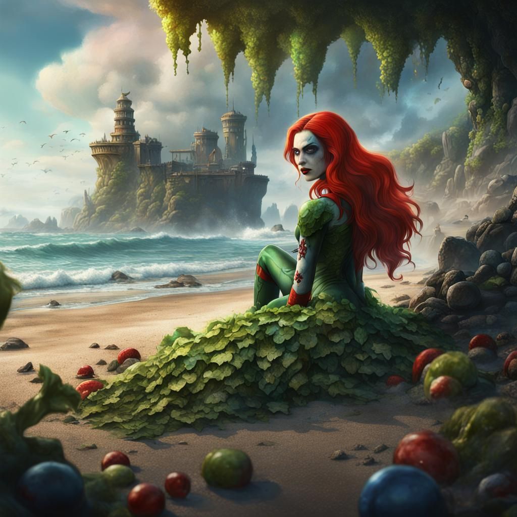 Poison Ivy and Harley Quinn at the Beach