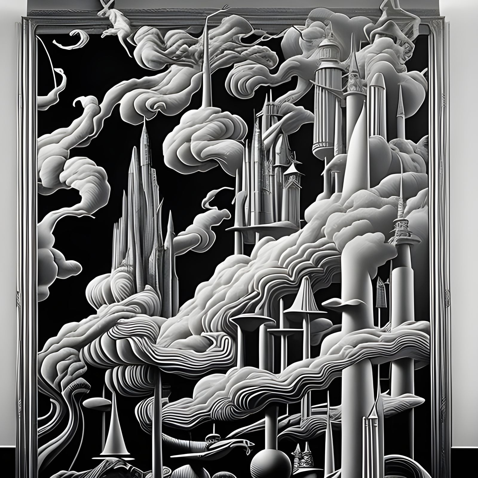 Abstract Art with Light Dust and Magical Particles