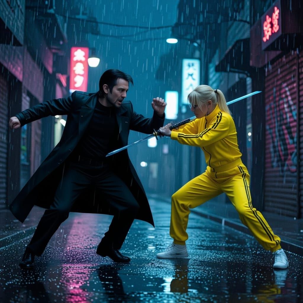 Neo Vs. Beatrix Kiddo Cinematic Fight Scene