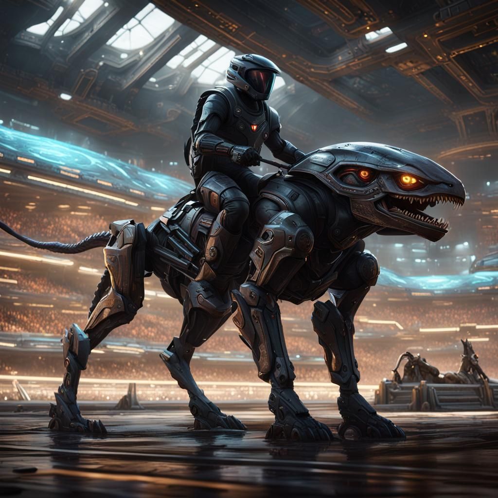 Sci-Fi Alien Race on Futuristic Track