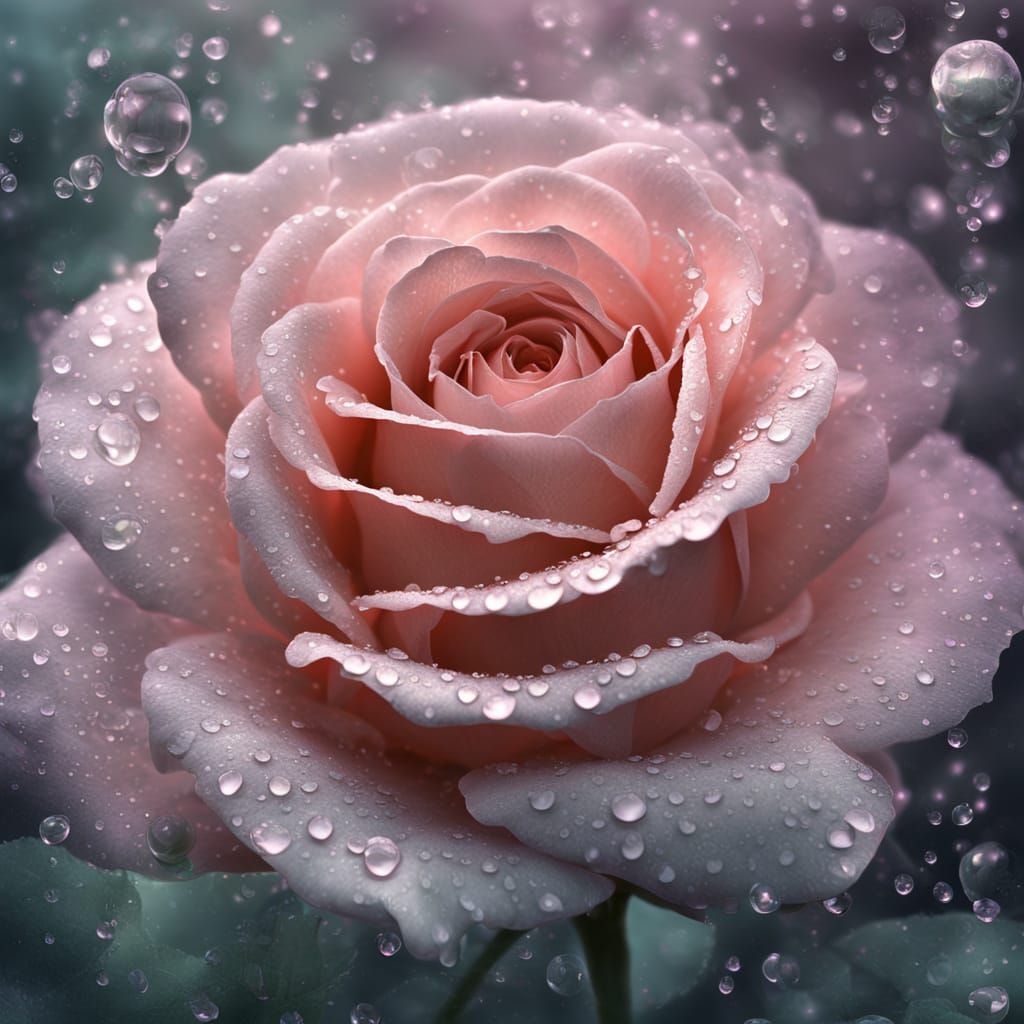 Surreal Rose Delivery in Ethereal Digital Art