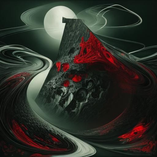 Abstract World in Black and White Surrealism