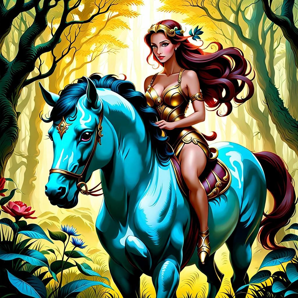 Woman and Centaur: Enchanting Mythical Companions