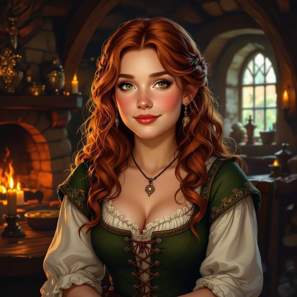 Hobbit Bard's Mischievous Glow in Tavern