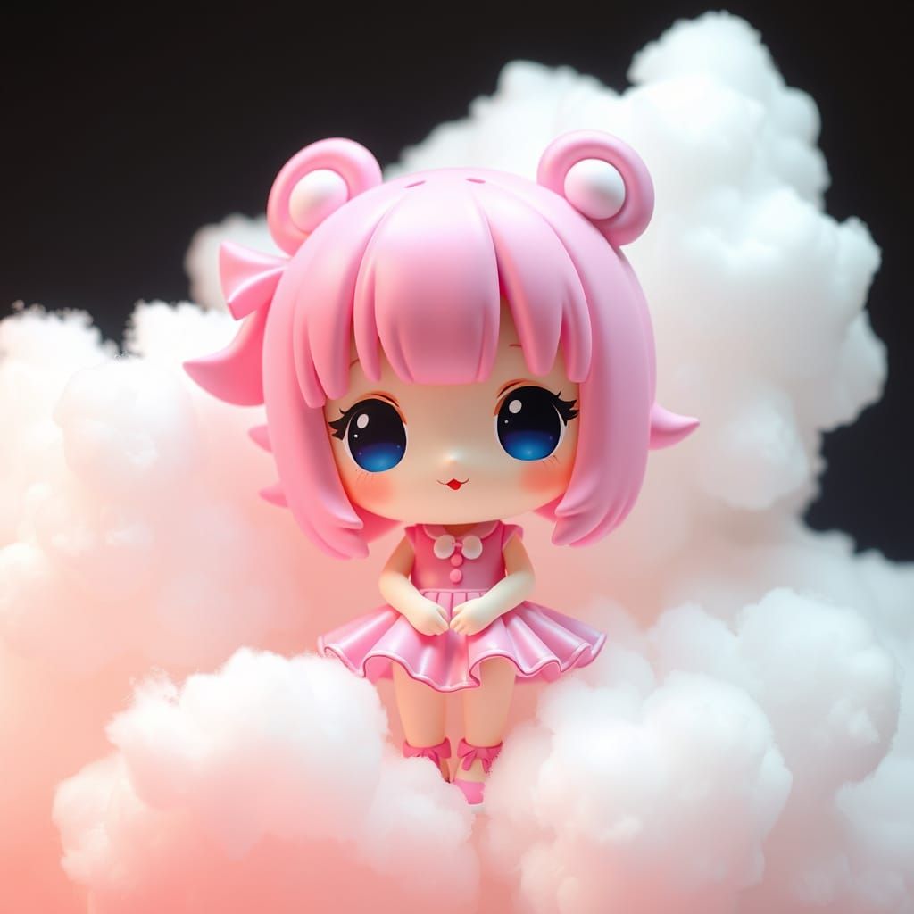 Kawaii Anime Girl in Pastel Pop Art Style