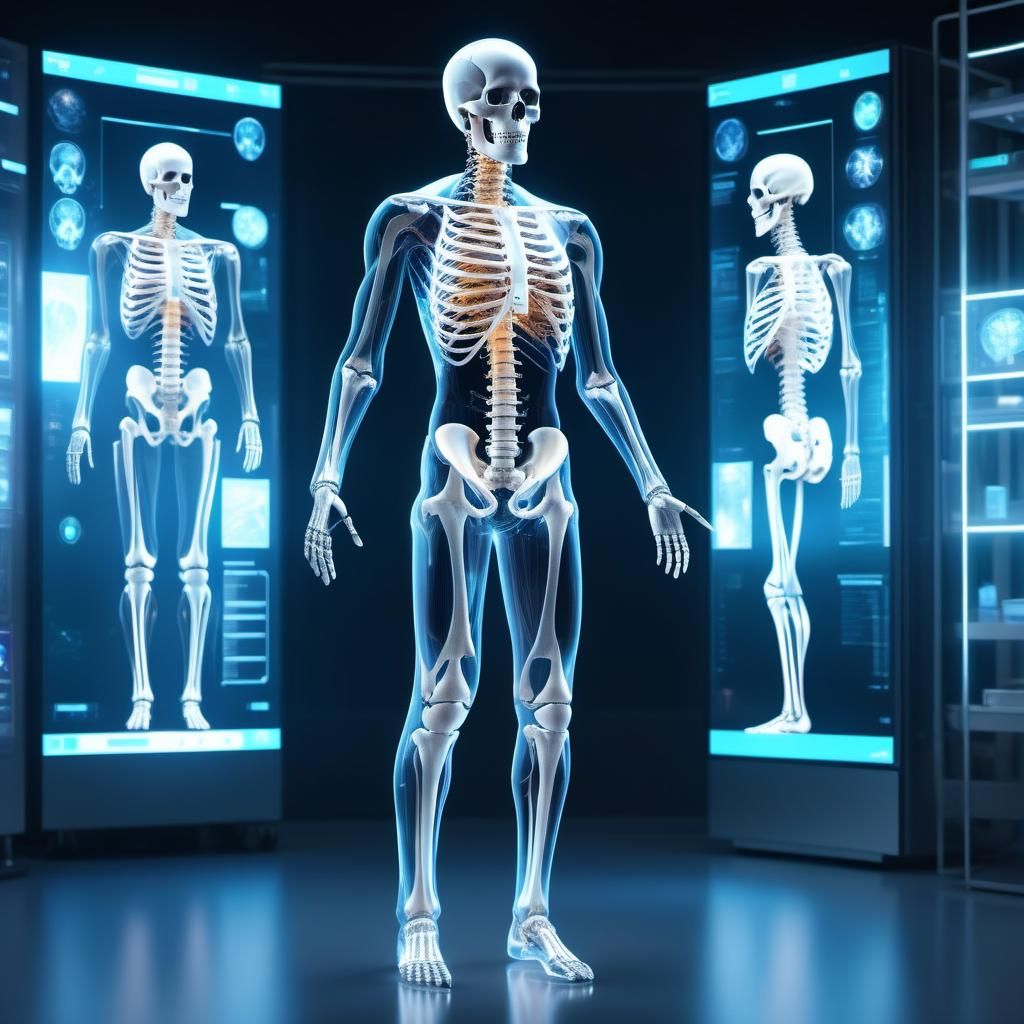 Futuristic Medical Hologram Reveals Skeletal Detail