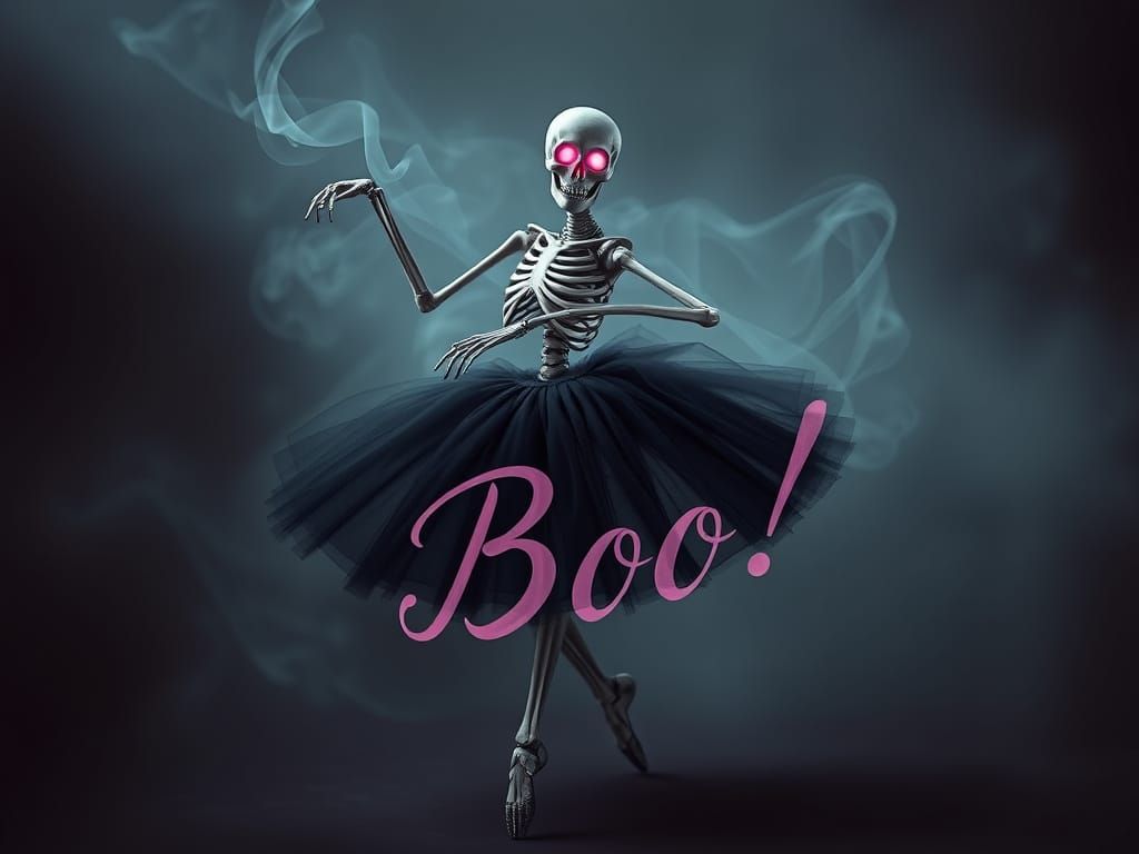Ethereal Skeleton Ballerina's Smokey Dance
