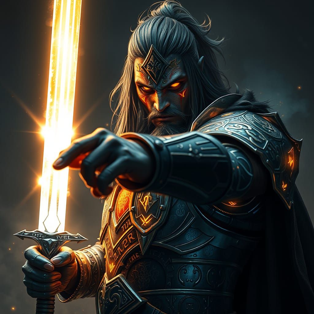 Ominous Dark Paladin of Prismatic Light