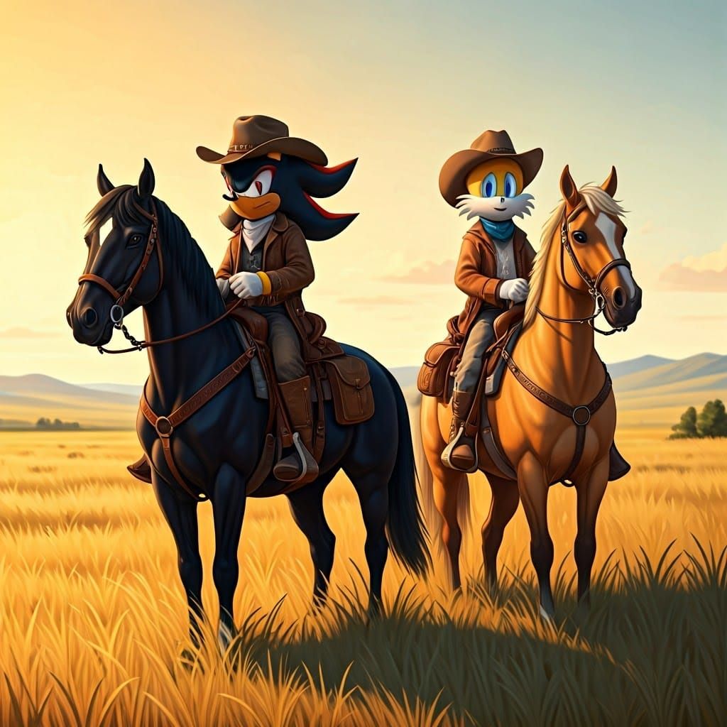 Shadow and Tails as Wild West Outlaws Ride Through the Ameri...