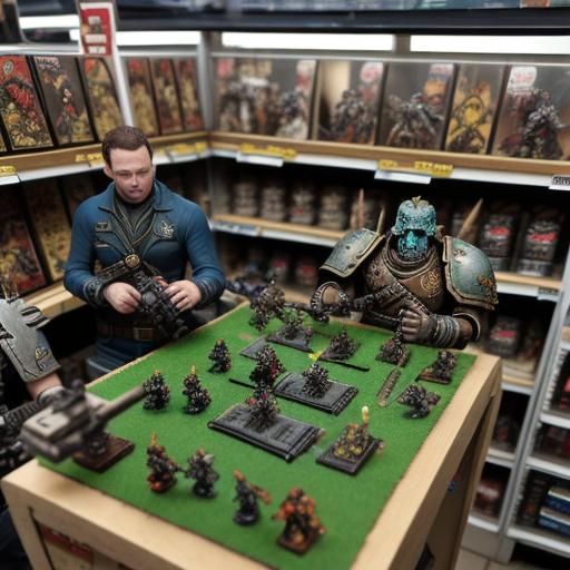 Warhammer 40000 Miniature Game in Hobby Store