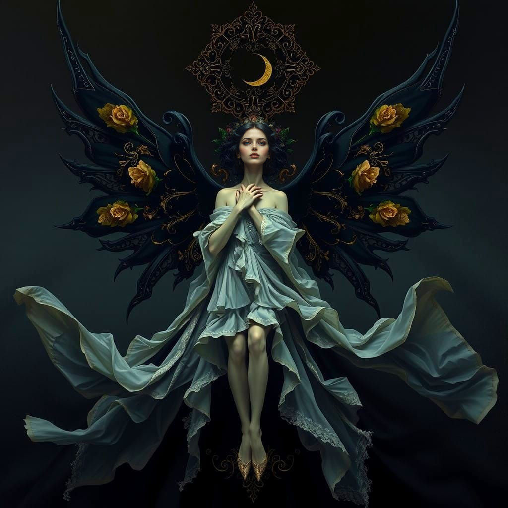 Elegant Baroque Faery in Chiaroscuro