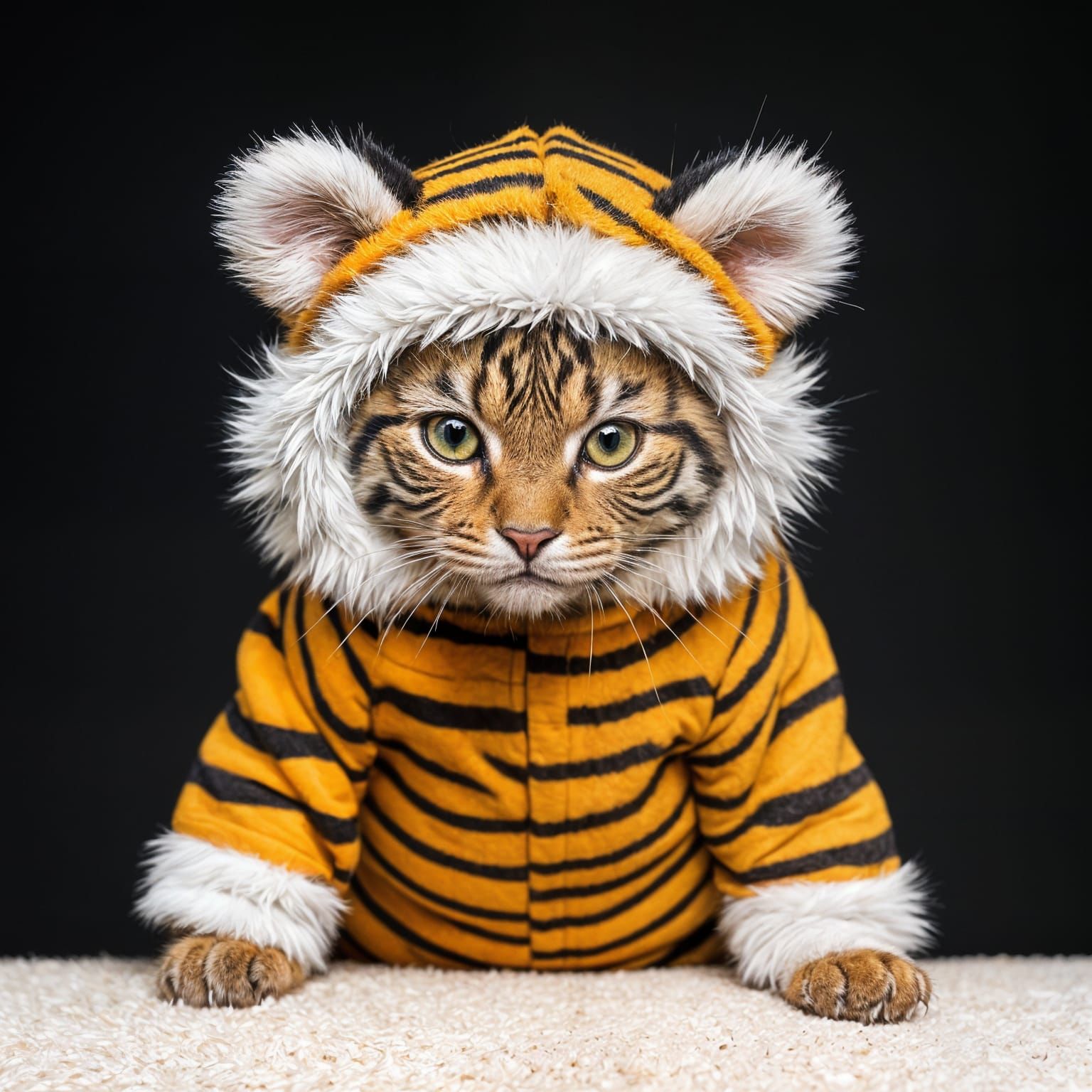 Tiny Cat Dressed as a Tiger