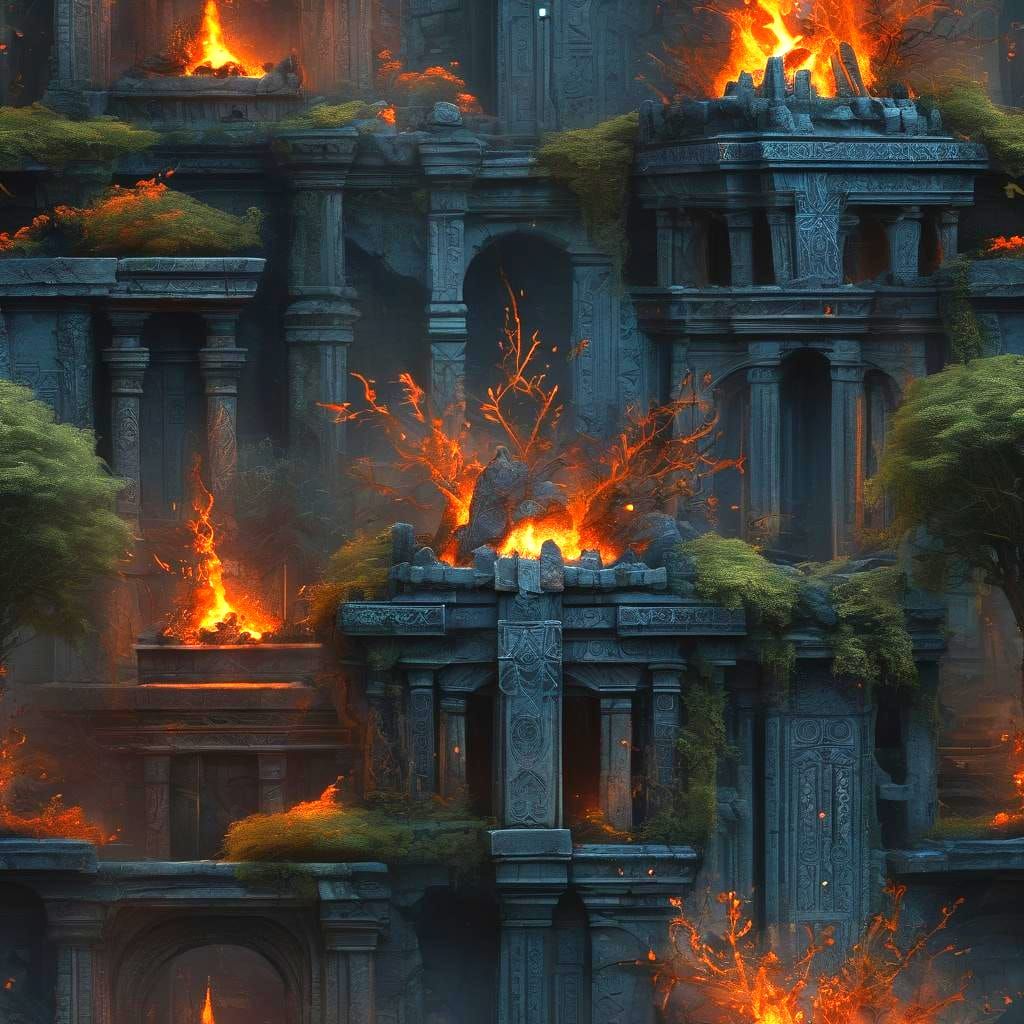 Fantastical Matte Painting with Deep Color