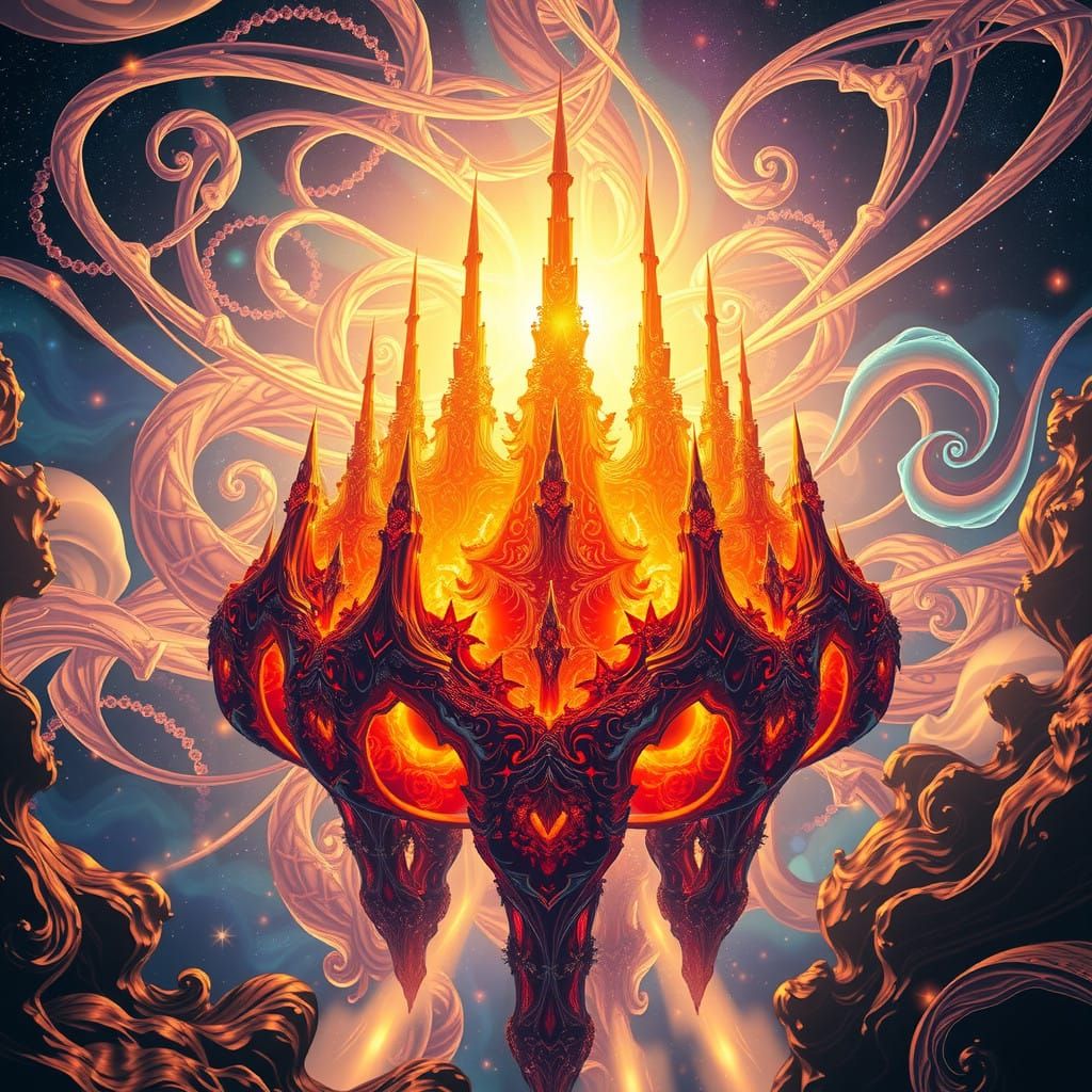 Infinite Harmonia DAO Structure in Cosmic, Iridescent Beauty