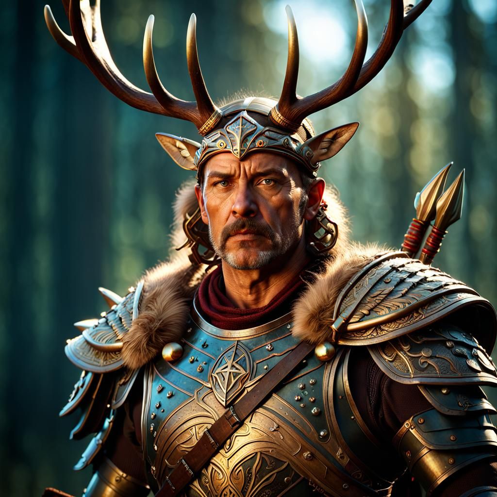 uhlan warrior with antlers