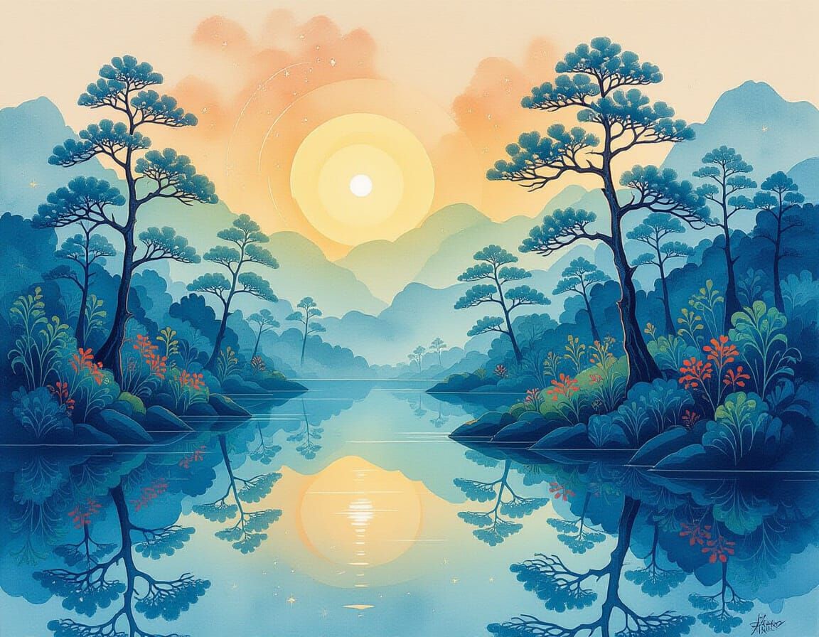 Fractal Celtic Knots in Chinese Ink Painting