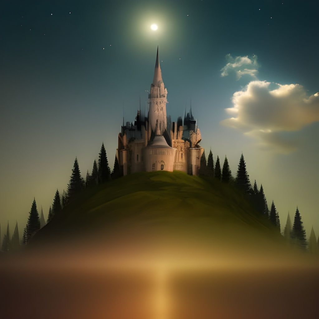 Castle on a rounded hilltop