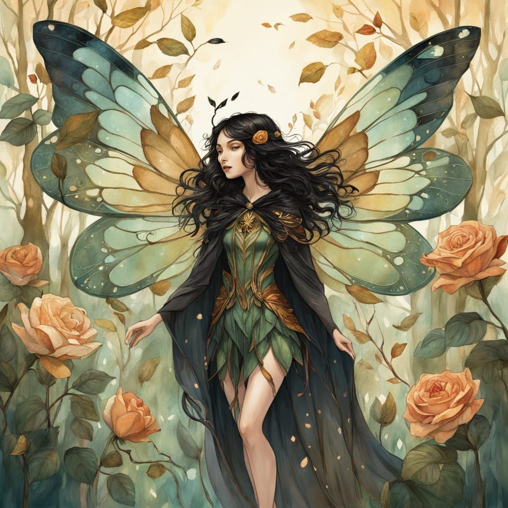 Enchanting Fairy in a Tangled Garden