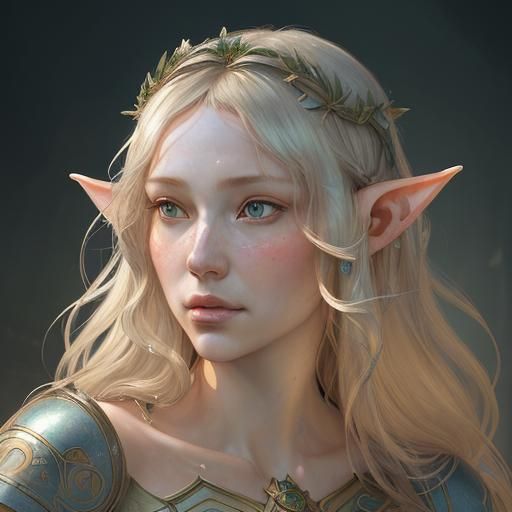 Elf Queen Portrait in Renaissance Style