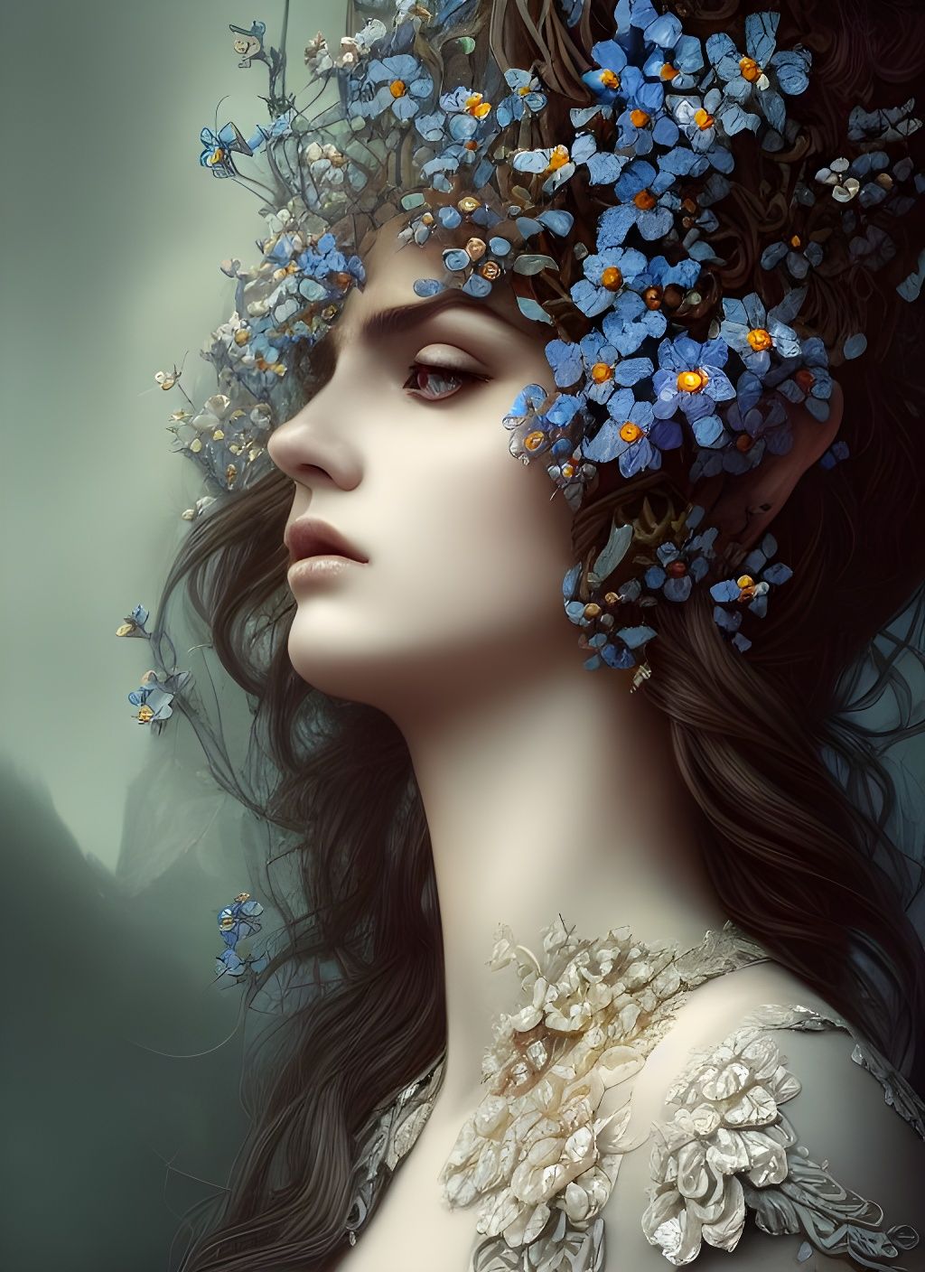 Lady of Forget Me Not