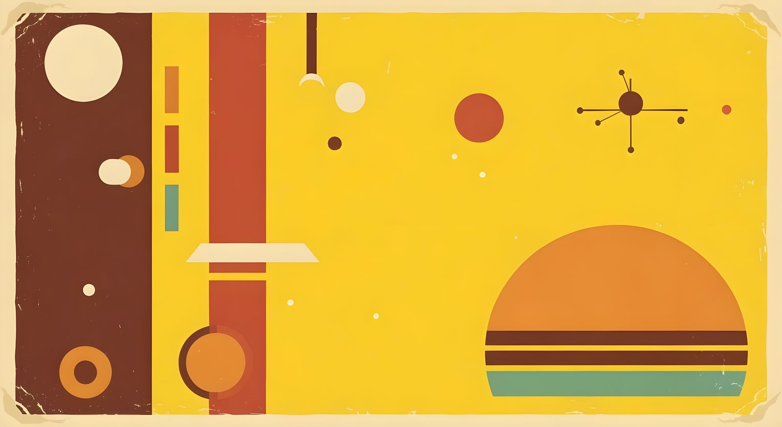 Retro-Futuristic Space Travel Posters in Minimalist Style