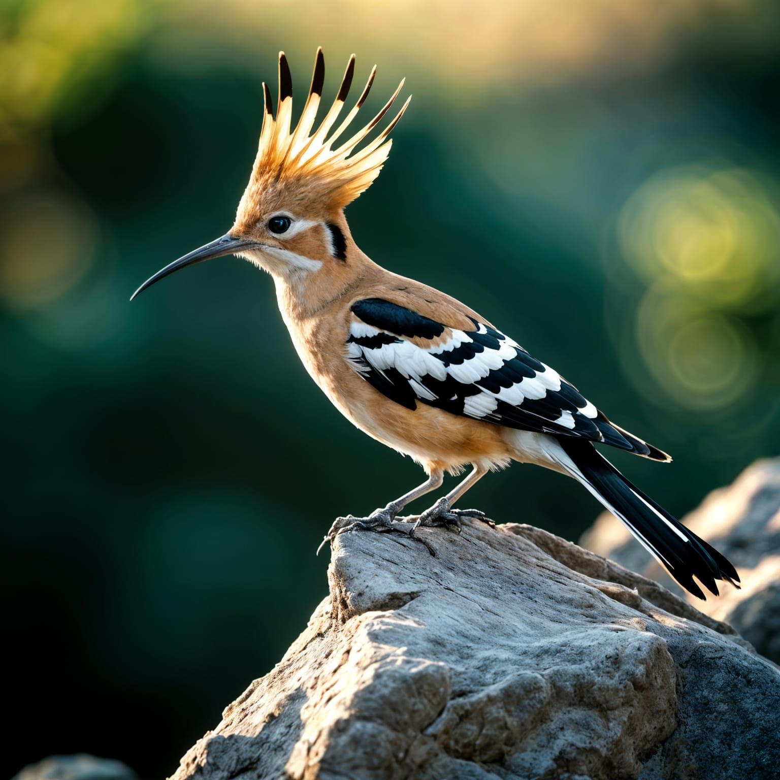 Hoopoe Bird Landing: Wildlife Photography Masterpiece