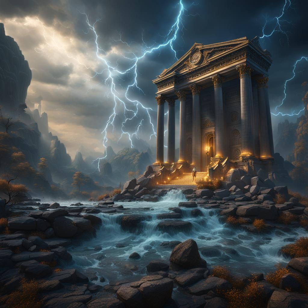 Zeus, God of Thunder, in Detailed Digital Art