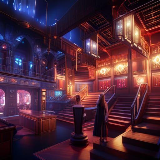 Taylor Swift Nightclub: Detailed Matte Painting