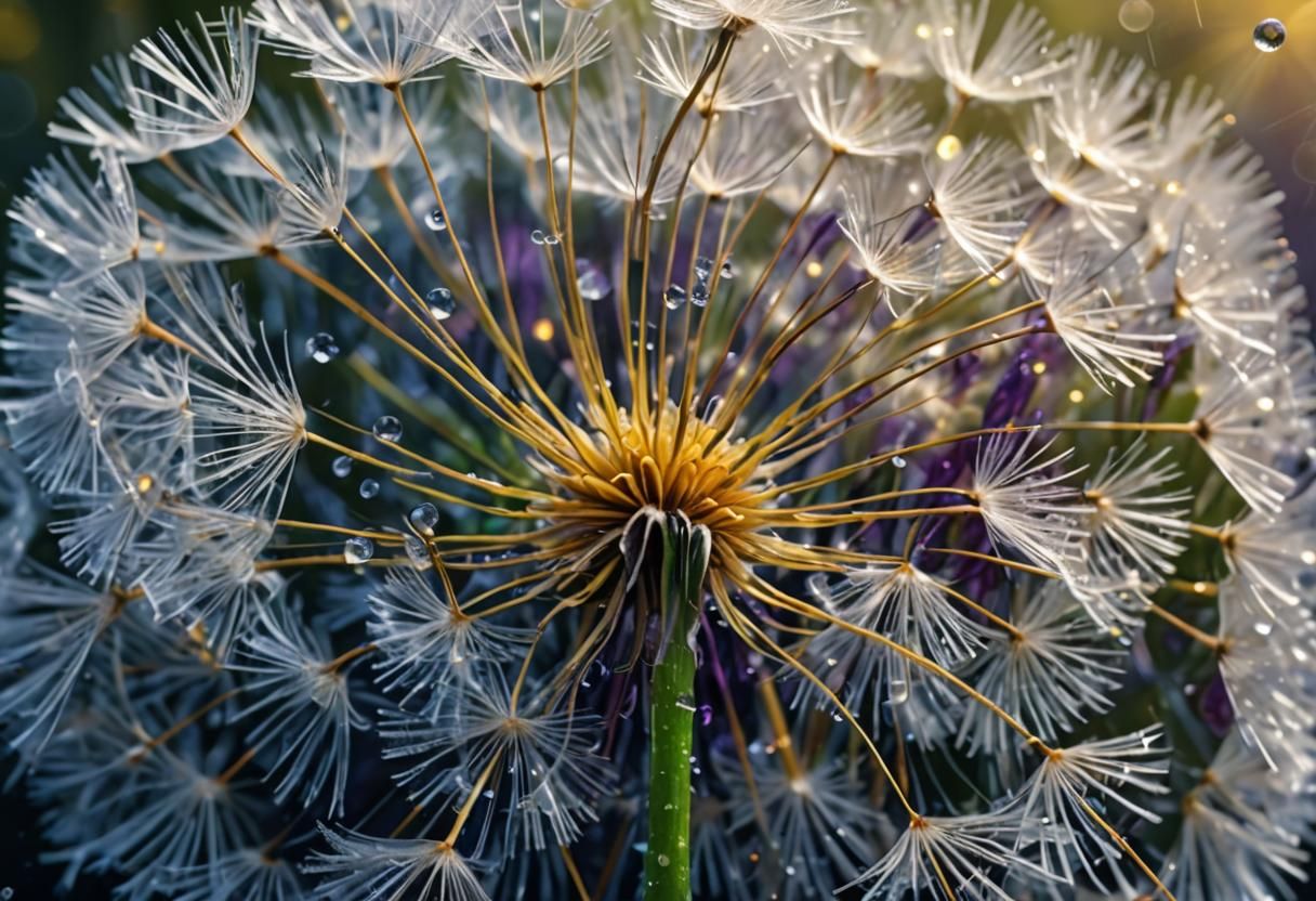 Dandelion Fluff Macro Photography in Unreal Engine Style
