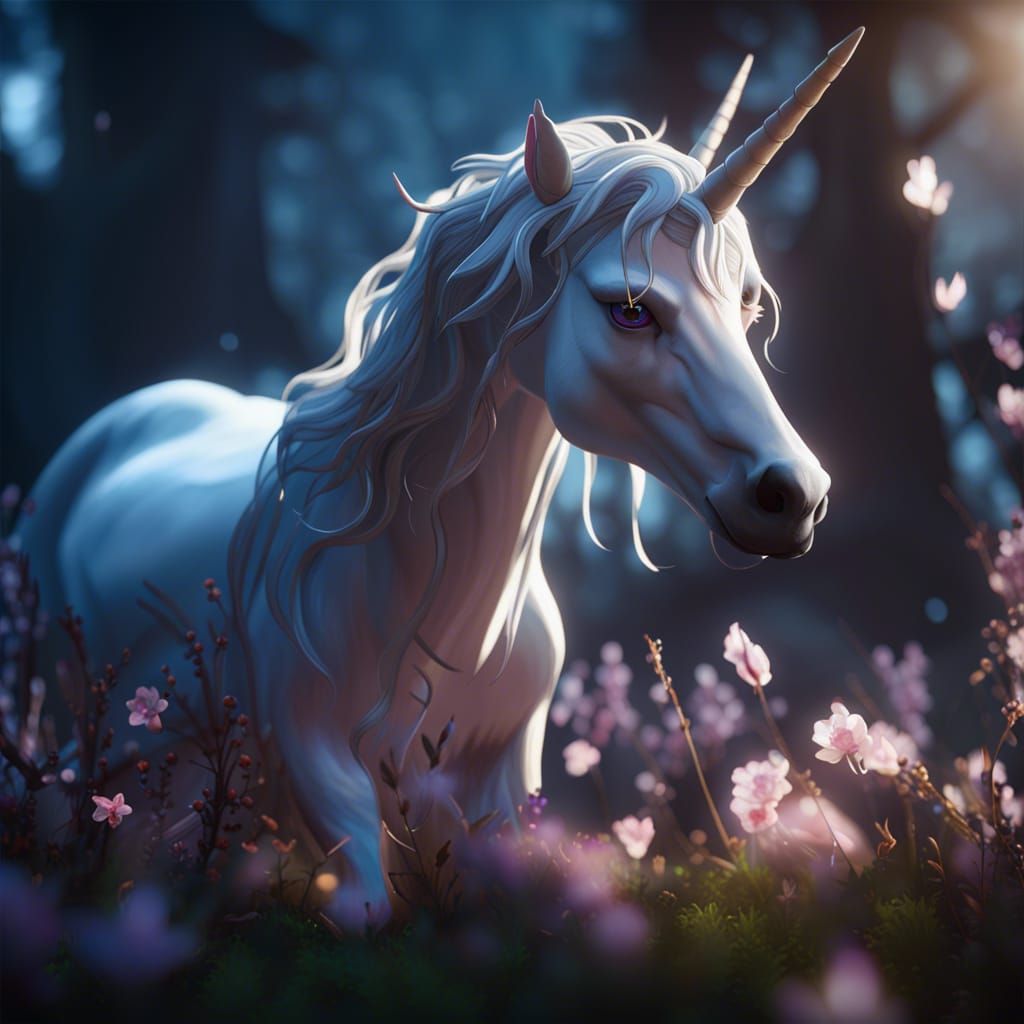 Epic 3D Rendering of The Last Unicorn