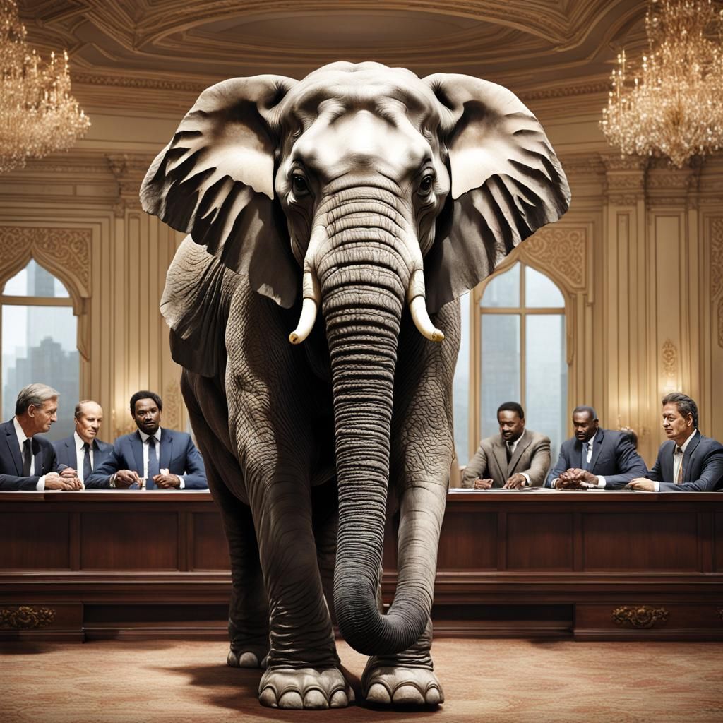 Detailed Elephant in a Meeting Room