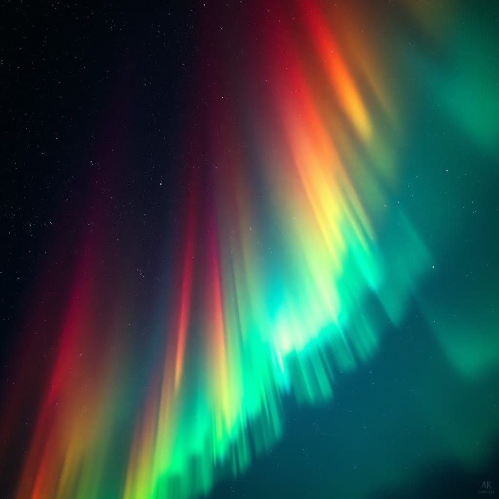 Vibrant Aurora Dreamscape in Cyberpunk Style