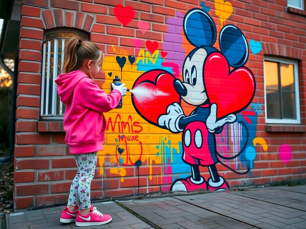 Spray paint Wall Art by a little artist...