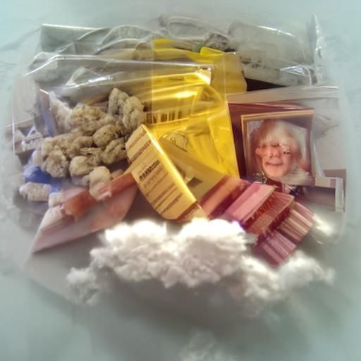 Grandma's Hidden Stash Bathed in Divine Light